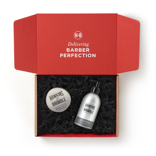 Hawkins & Brimble COM Eco-Refillable Beard Shampoo + Beard Balm Bundle Black