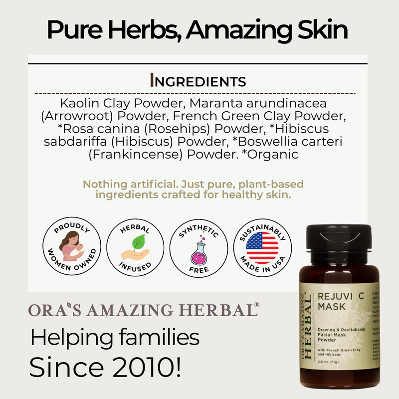 Ora's Amazing Herbal Rejuvi C Mask - Antioxidant Face Mask Powder White Smoke Full Size