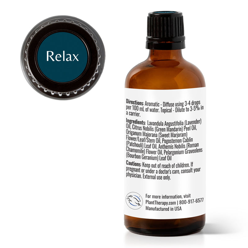 Plant Therapy Relax Essential Oil Blend Essential Oil White Smoke 10 mL,30 mL,100 mL