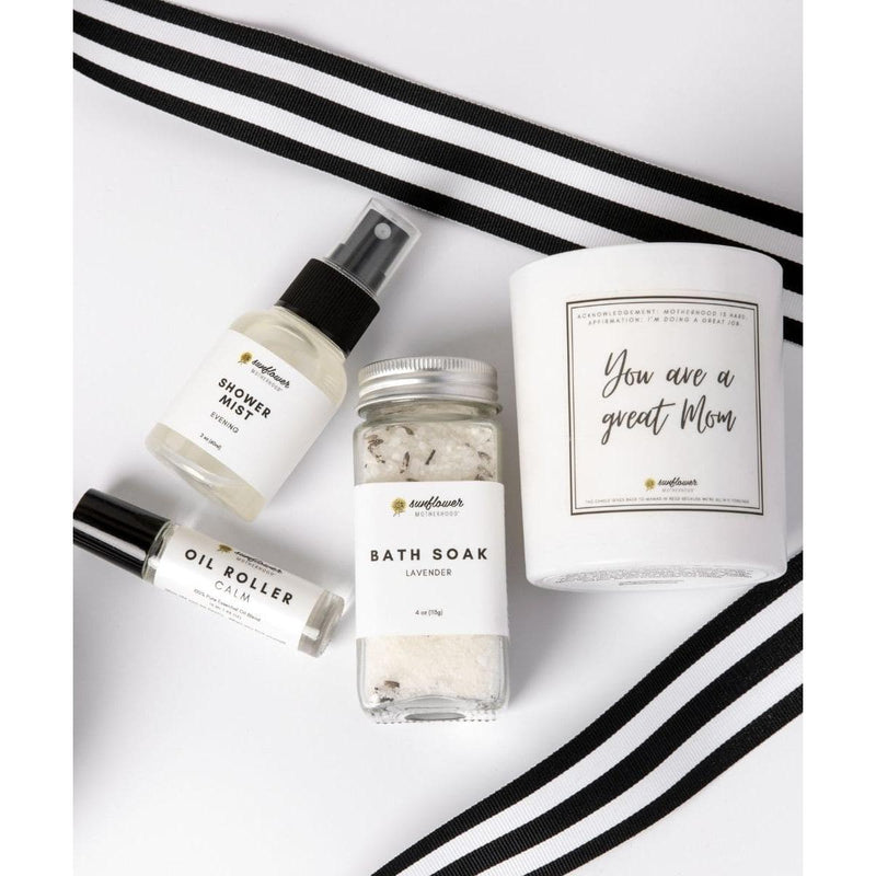 Sunflower Motherhood Relax + Unwind Bundle Bath & Body Light Gray