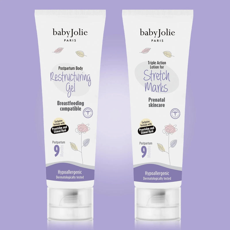Baby Jolie Paris Restructuring Gel & Stretch Marks Triple Action  | Mom Care Bundle Mom Care > Stretch Mark Cream > Stretch Mark Cream for Pregnancy Lavender