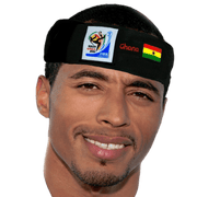 VIP Extensions Retro Soccer Fan Headband, 29 Countries (2010 Games) Hair Accessories Black Ghana