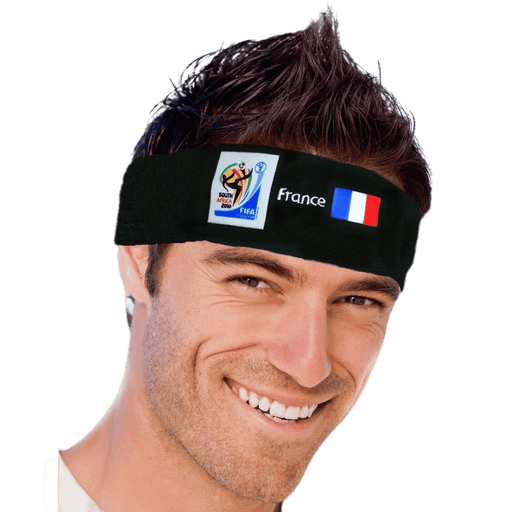 VIP Extensions Retro Soccer Fan Headband, 29 Countries (2010 Games) Hair Accessories Black France