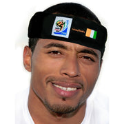VIP Extensions Retro Soccer Fan Headband, 29 Countries (2010 Games) Hair Accessories White Smoke Ivory Coast