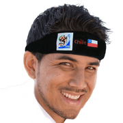 VIP Extensions Retro Soccer Fan Headband, 29 Countries (2010 Games) Hair Accessories Black Chile