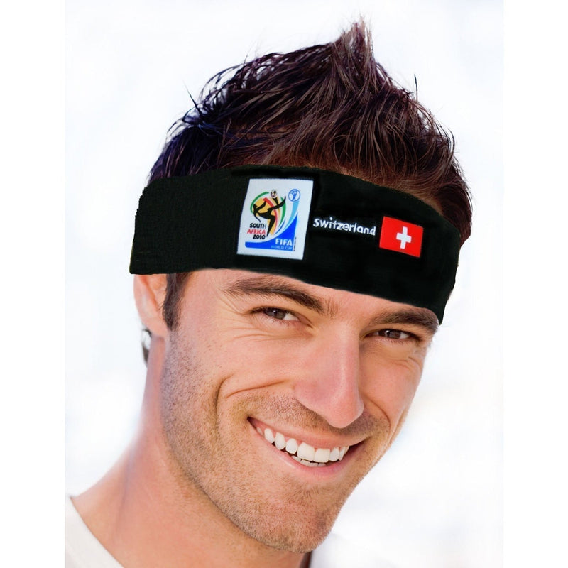 VIP Extensions Retro Soccer Fan Headband, 29 Countries (2010 Games) Hair Accessories White Smoke Switzerland