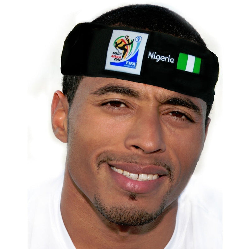 VIP Extensions Retro Soccer Fan Headband, 29 Countries (2010 Games) Hair Accessories White Smoke Nigeria