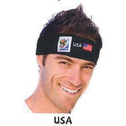 VIP Extensions Retro Soccer Fan Headband, 29 Countries (2010 Games) Hair Accessories White Smoke USA