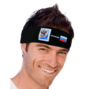 VIP Extensions Retro Soccer Fan Headband, 29 Countries (2010 Games) Hair Accessories Black Slovenia
