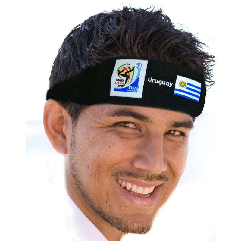 VIP Extensions Retro Soccer Fan Headband, 29 Countries (2010 Games) Hair Accessories White Smoke Uruguay