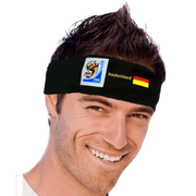 VIP Extensions Retro Soccer Fan Headband, 29 Countries (2010 Games) Hair Accessories Black Germany