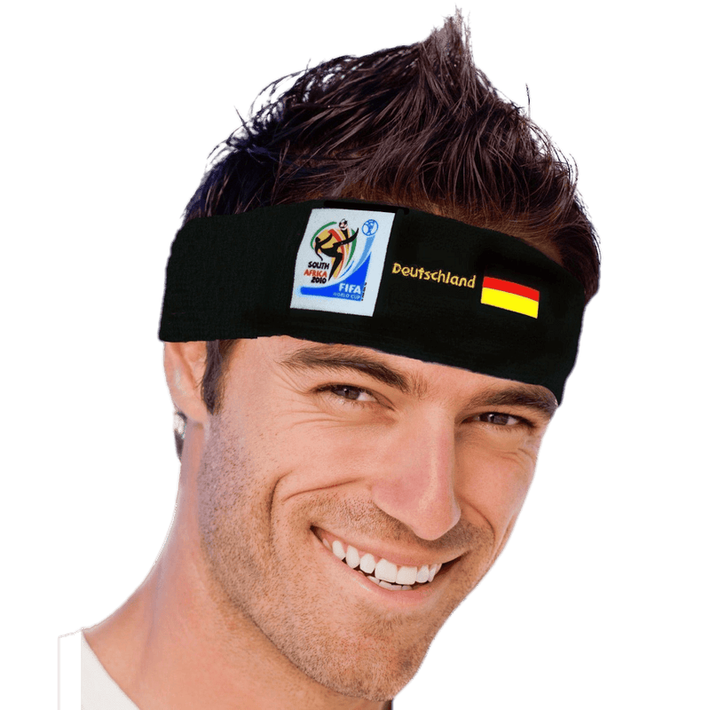 VIP Extensions Retro Soccer Fan Headband, 29 Countries (2010 Games) Hair Accessories Black Germany