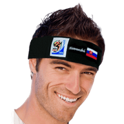 VIP Extensions Retro Soccer Fan Headband, 29 Countries (2010 Games) Hair Accessories Black Slovakia