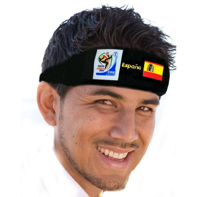 VIP Extensions Retro Soccer Fan Headband, 29 Countries (2010 Games) Hair Accessories White Smoke Spain