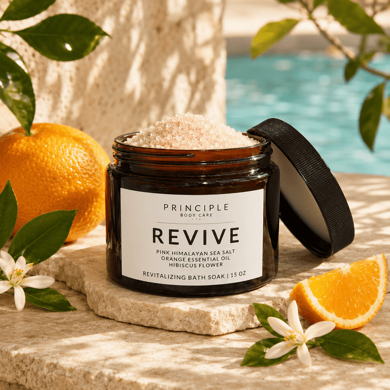 P R I N C I P L E Revive Bath Soak Bath Dark Khaki