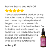Ora's Amazing Herbal Revive, Beard and Hair Oil White Smoke