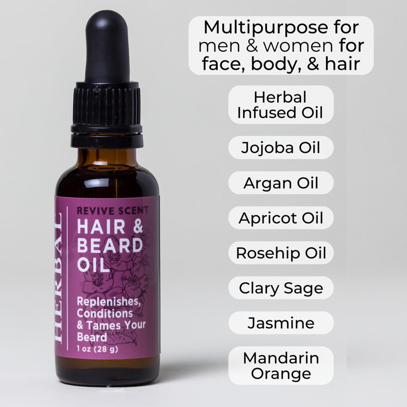 Ora's Amazing Herbal Revive, Beard and Hair Oil Light Gray