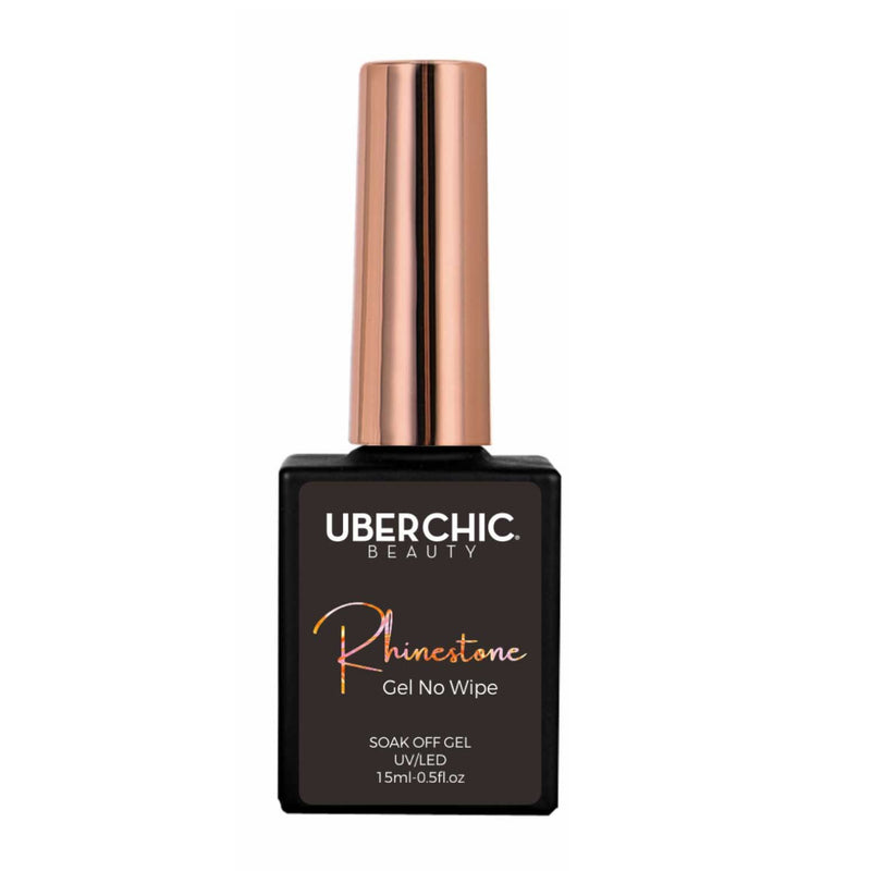 UberChic Beauty Rhinestone Gel, No-Wipe Gel Polish White Smoke