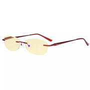 eyekeeper.com Rimless Blue Light Blocking Reading Glasses TMWK9903A Eyeglasses White Smoke Red / without magnification,Red / +0.50,Red / +1.00,Red / +1.25,Red / +1.50,Red / +1.75,Red / +2.00,Red / +2.50,Red / +3.00,Red / +3.50