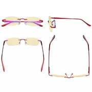 eyekeeper.com Rimless Blue Light Blocking Reading Glasses TMWK9903A Eyeglasses White Smoke Black / without magnification,Black / +0.50,Black / +1.00,Black / +1.25,Black / +1.50,Black / +1.75,Black / +2.00,Black / +2.50,Black / +3.00,Black / +3.50,Blue / without magnification,Blue / +0.50,Blue / +1.00,Blue / +1.25,Blue / +1.50,Blue / +1.75,Blue