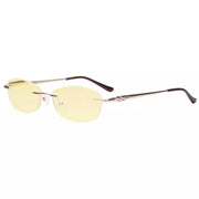 eyekeeper.com Rimless Blue Light Blocking Reading Glasses TMWK9903A Eyeglasses White Smoke Gold / without magnification,Gold / +0.50,Gold / +1.00,Gold / +1.25,Gold / +1.50,Gold / +1.75,Gold / +2.00,Gold / +2.50,Gold / +3.00,Gold / +3.50
