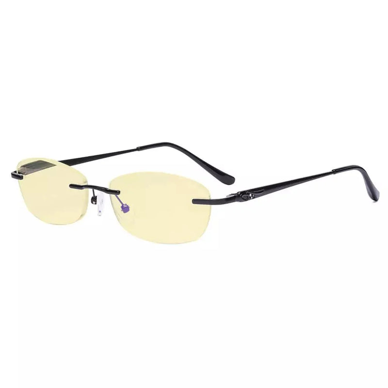 eyekeeper.com Rimless Blue Light Blocking Reading Glasses TMWK9903A Eyeglasses White Smoke Black / without magnification,Black / +0.50,Black / +1.00,Black / +1.25,Black / +1.50,Black / +1.75,Black / +2.00,Black / +2.50,Black / +3.00,Black / +3.50