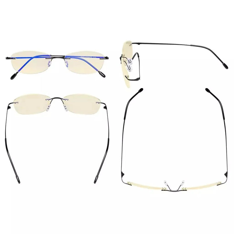 eyekeeper.com Rimless Blue Light Blocking Reading Glasses TMWK9903B Eyeglasses White Smoke Black / without magnification,Black / +0.50,Black / +1.00,Black / +1.25,Black / +1.50,Black / +1.75,Black / +2.00,Black / +2.25,Black / +2.50,Black / +3.00,Black / +3.50,Blue / without magnification,Blue / +0.50,Blue / +1.00,Blue / +1.25,Blue / +1.50,Blue