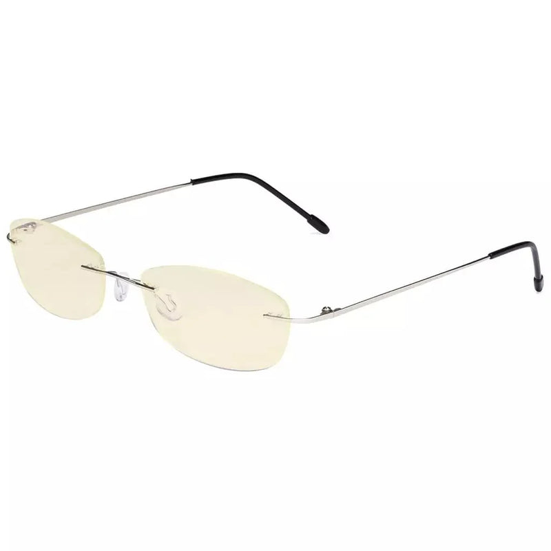 eyekeeper.com Rimless Blue Light Blocking Reading Glasses TMWK9903B Eyeglasses White Smoke Silver / without magnification,Silver / +0.50,Silver / +1.00,Silver / +1.25,Silver / +1.50,Silver / +1.75,Silver / +2.00,Silver / +2.25,Silver / +2.50,Silver / +3.00,Silver / +3.50