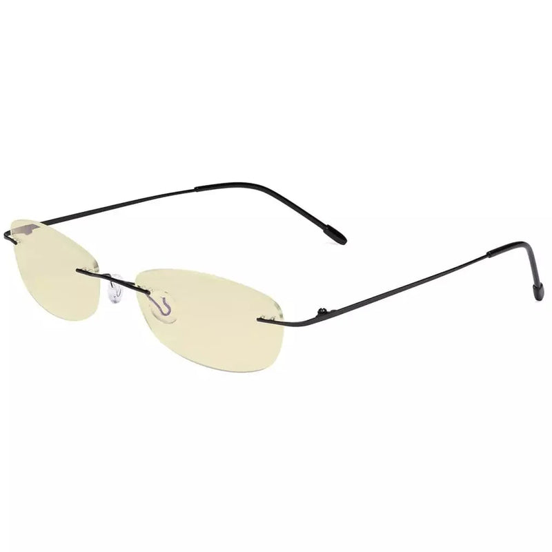 eyekeeper.com Rimless Blue Light Blocking Reading Glasses TMWK9903B Eyeglasses White Smoke Black / without magnification,Black / +0.50,Black / +1.00,Black / +1.25,Black / +1.50,Black / +1.75,Black / +2.00,Black / +2.25,Black / +2.50,Black / +3.00,Black / +3.50