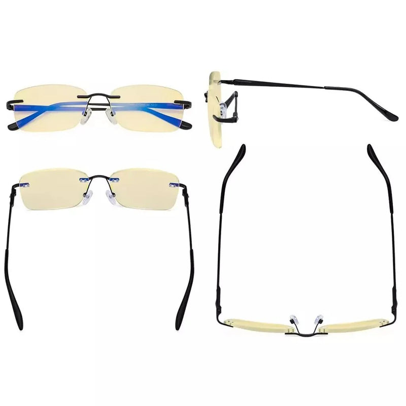 eyekeeper.com Rimless Blue Light Blocking Reading Glasses TMWK9905A Eyeglasses White Smoke Black / without magnification,Black / +0.50,Black / +1.00,Black / +1.25,Black / +1.50,Black / +1.75,Black / +2.00,Black / +2.50,Black / +3.00,Black / +3.50,Blue / without magnification,Blue / +0.50,Blue / +1.00,Blue / +1.25,Blue / +1.50,Blue / +1.75,Blue