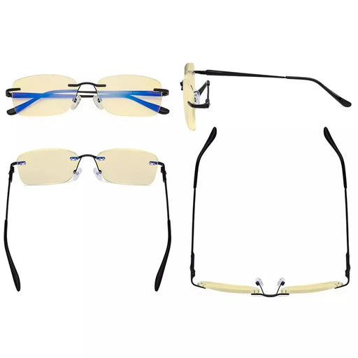 eyekeeper.com Rimless Blue Light Blocking Reading Glasses TMWK9905A Eyeglasses White Smoke Black / without magnification,Black / +0.50,Black / +1.00,Black / +1.25,Black / +1.50,Black / +1.75,Black / +2.00,Black / +2.50,Black / +3.00,Black / +3.50,Blue / without magnification,Blue / +0.50,Blue / +1.00,Blue / +1.25,Blue / +1.50,Blue / +1.75,Blue
