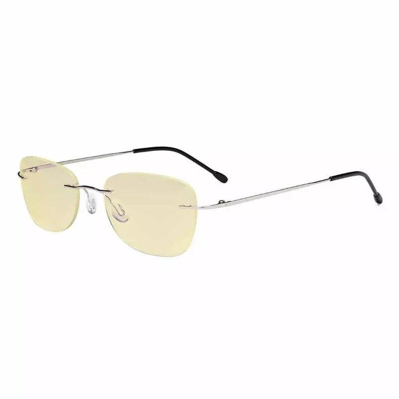 eyekeeper.com Rimless Blue Light Blocking Reading Glasses TMWK9907B Eyeglasses White Smoke Silver / without magnification,Silver / +0.50,Silver / +1.00,Silver / +1.25,Silver / +1.50,Silver / +1.75,Silver / +2.00,Silver / +2.50,Silver / +3.00,Silver / +3.50