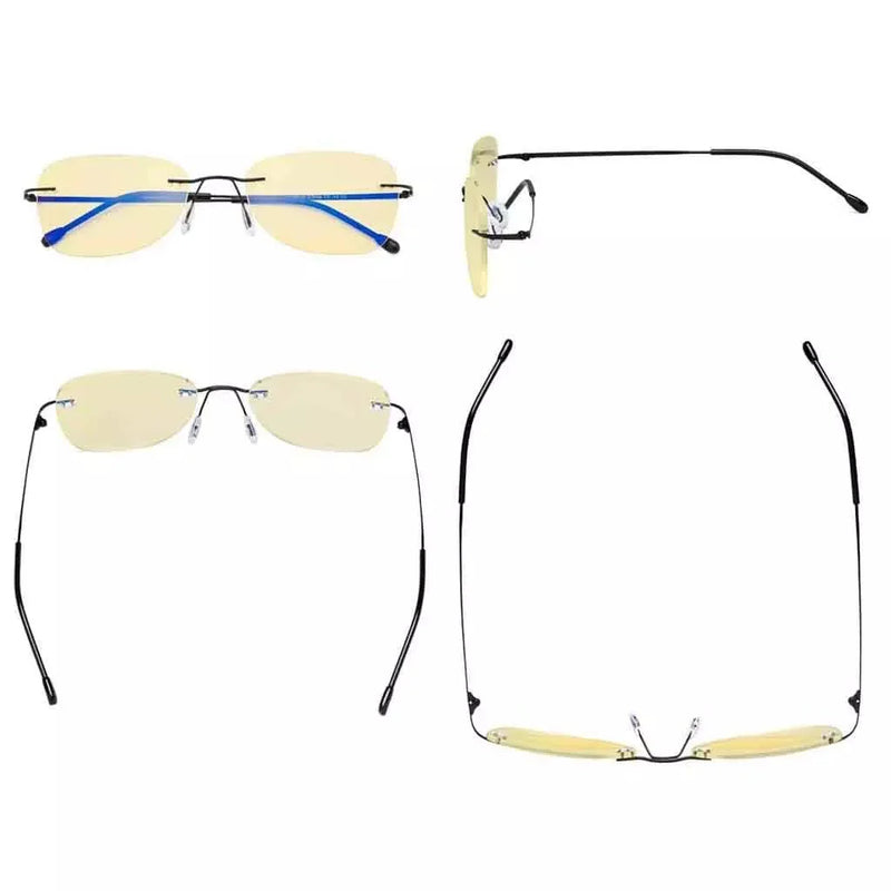 eyekeeper.com Rimless Blue Light Blocking Reading Glasses TMWK9907B Eyeglasses White Smoke Black / without magnification,Black / +0.50,Black / +1.00,Black / +1.25,Black / +1.50,Black / +1.75,Black / +2.00,Black / +2.50,Black / +3.00,Black / +3.50,Blue / without magnification,Blue / +0.50,Blue / +1.00,Blue / +1.25,Blue / +1.50,Blue / +1.75,Blue