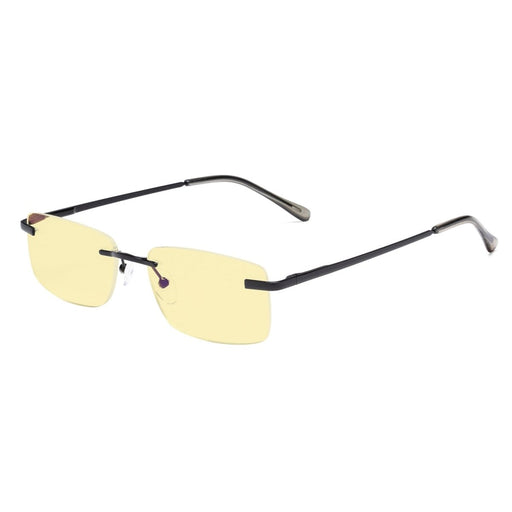 eyekeeper.com Rimless Classic Blue Light Blocking Reading Glasses TMCG1612 Eyeglasses White Smoke Black / +1.25,Black / +2.00,Black / +2.50