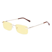 eyekeeper.com Rimless Classic Blue Light Blocking Reading Glasses TMCG1612 Eyeglasses Bisque Gold / +1.25,Gold / +2.00