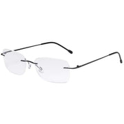 eyekeeper.com Rimless Metal Scholar Reading Glasses RWK9905 Eyeglasses White Smoke Black / without magnification,Black / +0.50,Black / +1.00,Black / +1.25,Black / +1.50,Black / +1.75,Black / +2.00,Black / +2.25,Black / +2.50,Black / +3.00,Black / +3.50