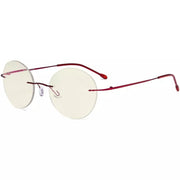 eyekeeper.com Rimless Multifocus Progressive Readers MWK9910 Eyeglasses White Smoke Red / +1.50
