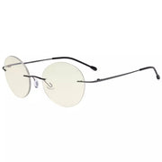 eyekeeper.com Rimless Multifocus Progressive Readers MWK9910 Eyeglasses White Smoke Black / +2.00,Black / +2.25,Gold / +1.75,Purple / +2.00,Purple / +3.00,Red / +1.50