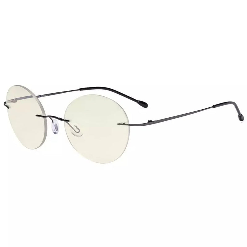 eyekeeper.com Rimless Multifocus Progressive Readers MWK9910 Eyeglasses White Smoke Black / +2.00,Black / +2.25,Gold / +1.75,Purple / +2.00,Purple / +3.00,Red / +1.50