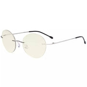 eyekeeper.com Rimless Multifocus Progressive Readers MWK9910 Eyeglasses White Smoke Black / +2.00,Black / +2.25,Gold / +1.75,Purple / +2.00,Purple / +3.00,Red / +1.50