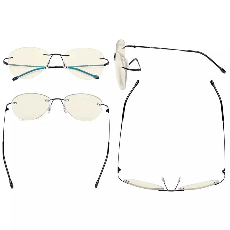 eyekeeper.com Rimless Pilot Progressive Multifocus Reading Glasses MWK9901B Eyeglasses White Smoke Black / +1.00,Black / +1.25,Black / +1.50,Black / +1.75,Black / +2.00,Black / +2.25,Black / +2.50,Black / +3.00,Black / +3.50,Gold / +1.00,Gold / +1.25,Gold / +3.00,Gold / +3.50,Gunmetal / +1.00,Gunmetal / +1.25,Gunmetal / +1.50,Gunmetal / +1.75,Gunmetal