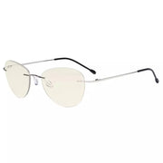 eyekeeper.com Rimless Pilot Progressive Multifocus Reading Glasses MWK9901B Eyeglasses White Smoke Silver / +1.00,Silver / +1.25,Silver / +1.50,Silver / +3.00,Silver / +3.50