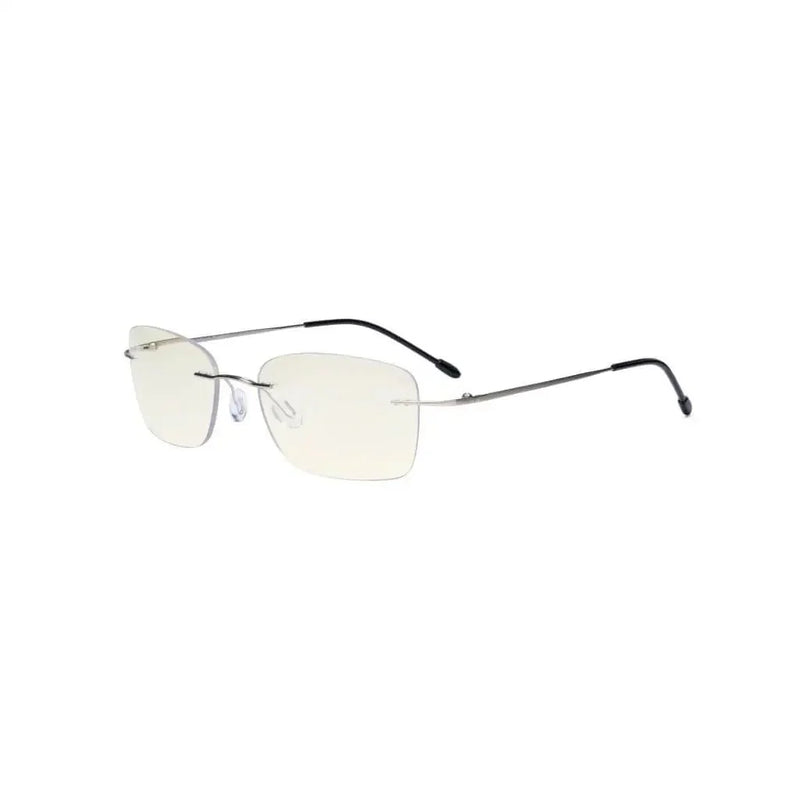 eyekeeper.com Rimless Progressive Multifocal Reading Glasses MWK9905B Eyeglasses White Smoke Silver / +1.00,Silver / +1.25,Silver / +1.50,Silver / +1.75,Silver / +2.00,Silver / +2.25,Silver / +2.50,Silver / +3.00,Silver / +3.50