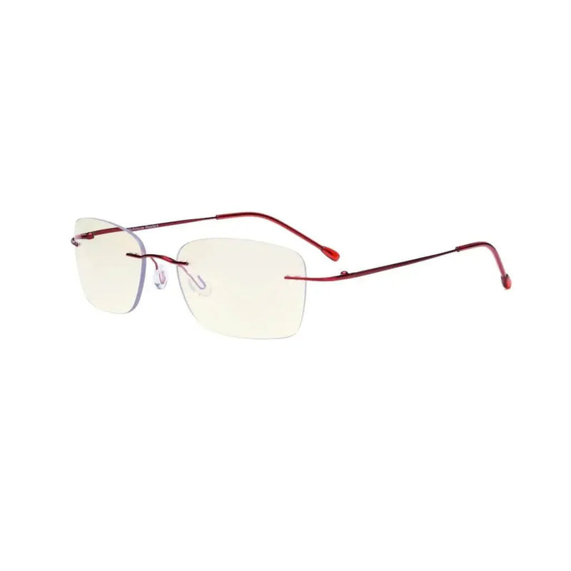 eyekeeper.com Rimless Progressive Multifocal Reading Glasses MWK9905B Eyeglasses White Smoke Red / +1.00,Red / +1.25,Red / +1.50,Red / +1.75,Red / +2.00,Red / +2.25,Red / +2.50,Red / +3.00,Red / +3.50