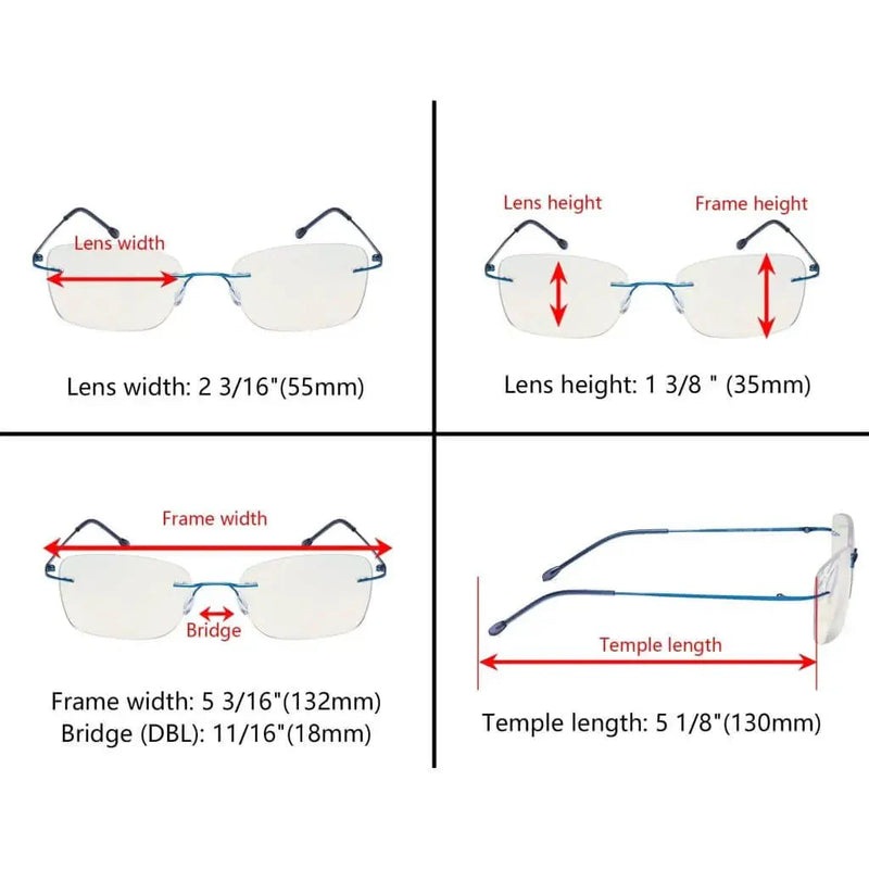 eyekeeper.com Rimless Progressive Multifocal Reading Glasses MWK9905B Eyeglasses White Smoke Black / +1.00,Black / +1.25,Black / +1.50,Black / +1.75,Black / +2.00,Black / +2.25,Black / +2.50,Black / +3.00,Black / +3.50,Gold / +1.00,Gold / +1.25,Gold / +1.50,Gold / +1.75,Gold / +2.00,Gold / +2.25,Gold / +2.50,Gold / +3.00,Gold / +3.50,Gunmetal / +