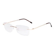 eyekeeper.com Rimless Reading Glasses RWK9905 Eyeglasses White Smoke Gold / +0.50,Gold / +1.00,Gold / +1.25