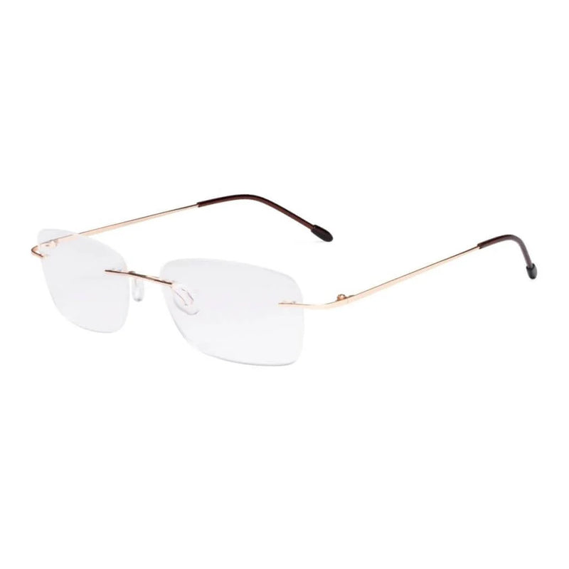 eyekeeper.com Rimless Reading Glasses RWK9905 Eyeglasses White Smoke Gold / +0.50,Gold / +1.00,Gold / +1.25
