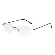 eyekeeper.com Rimless Reading Glasses RWK9905 Eyeglasses White Smoke Black / +1.00,Black / +1.25,Black / +3.00,Black / +3.50