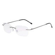 eyekeeper.com Rimless Reading Glasses RWK9905 Eyeglasses White Smoke Gunmetal / +0.50,Gunmetal / +1.00