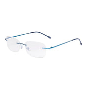 eyekeeper.com Rimless Reading Glasses RWK9905 Eyeglasses White Smoke Blue / without magnification,Blue / +0.50,Blue / +1.00,Blue / +2.25